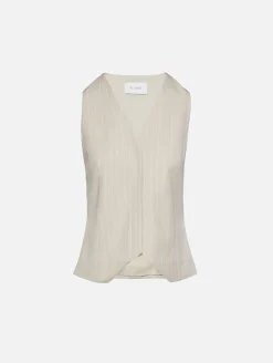Pinstripe Wool Vest