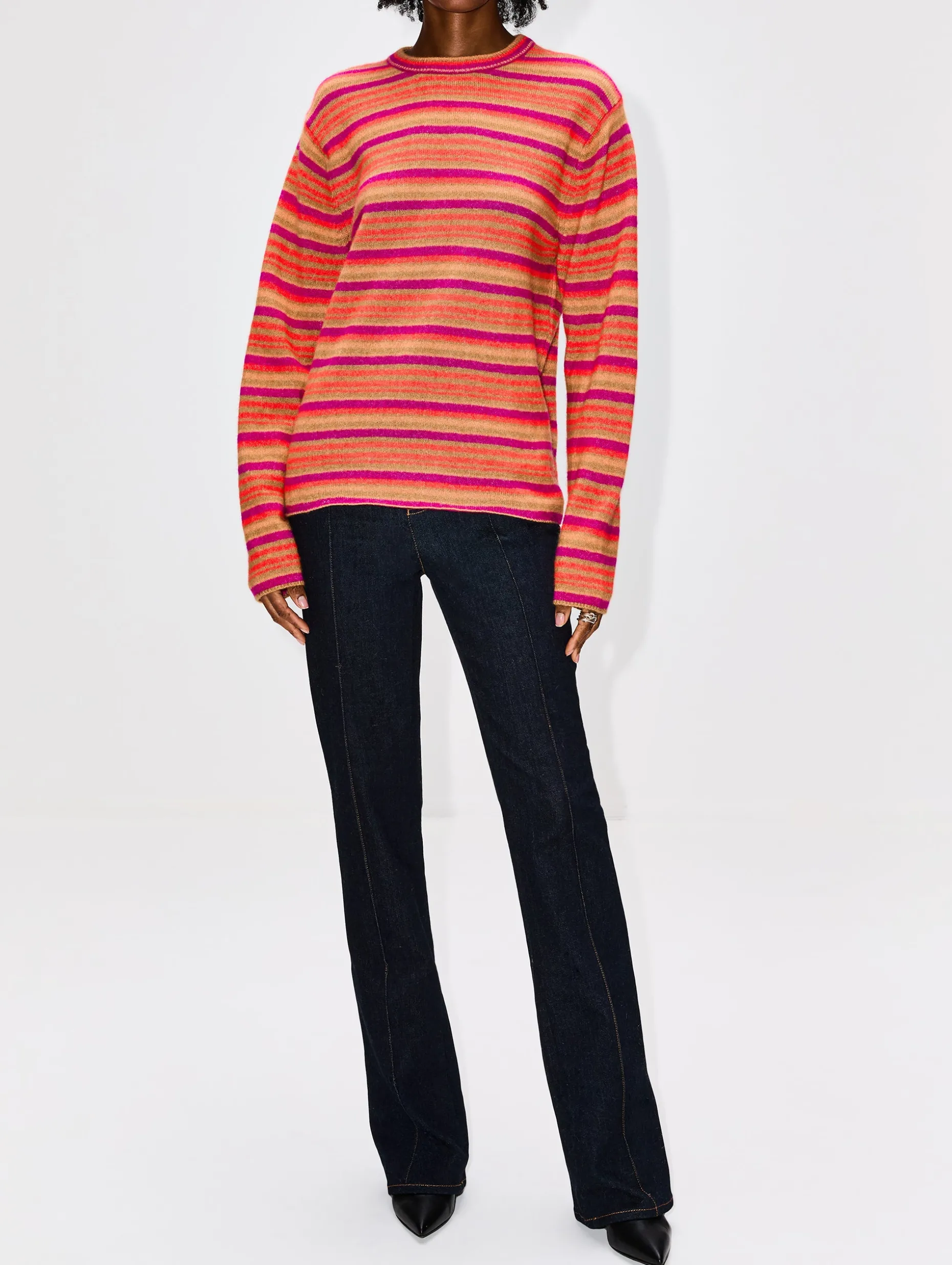 Planar Stripe Crew Sweater