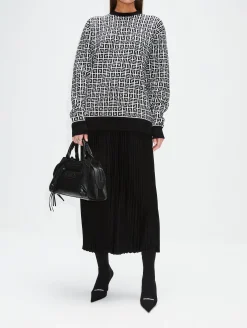 Pleated Elastic Skirt