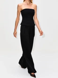 Pleated Stripe Trouser