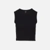 Pointelle Sleeveless Crew Top