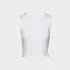 Pointelle Sleeveless Crew Top