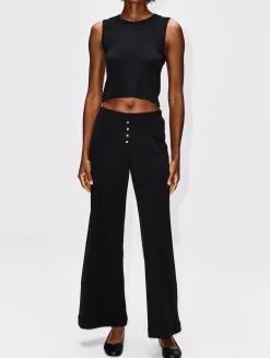 Pointelle Sleeveless Crew Top