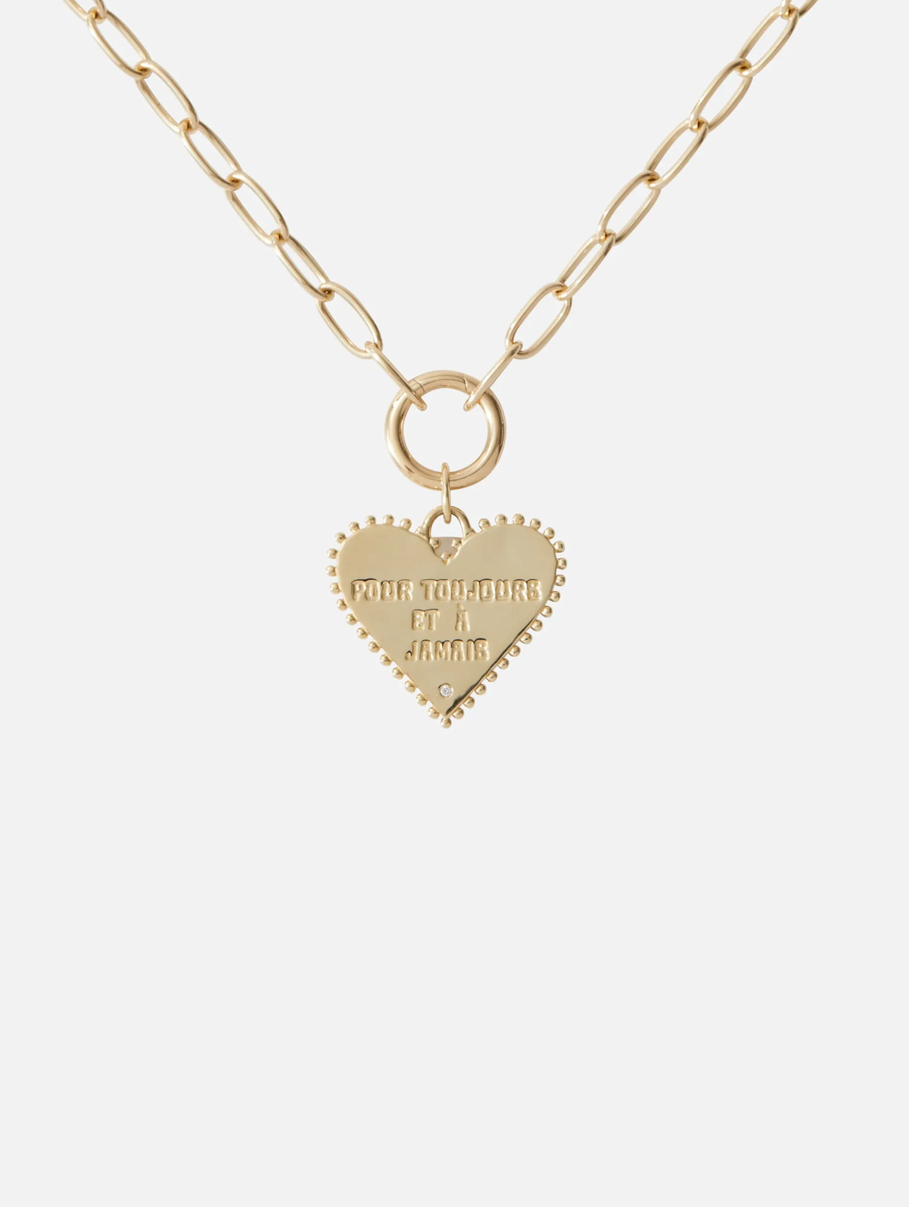 Pour Toujours Heart Coin Necklace