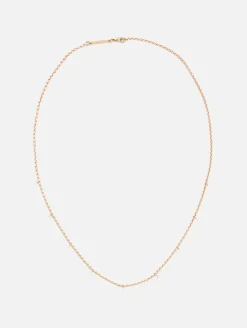 9 Prong Diamond Small Box Chain Necklace