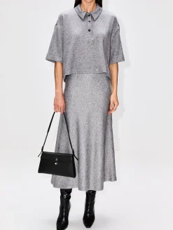 Pull On Flared Skirt