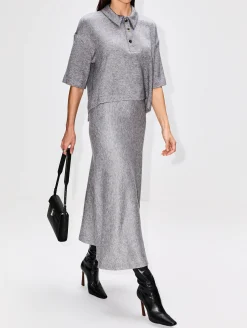 Pull On Flared Skirt