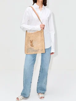 Raffia Crochet Shoulder Bag