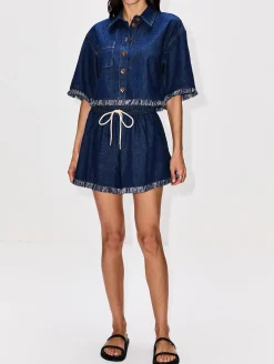 Rhiannon Fringe Denim Short