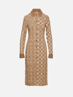 Rib Knit Polo Dress