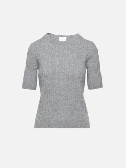 Ribbed Short Sleeve Top