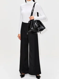 Ribbed Turtleneck Top