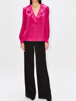 Ruffle V Neck Blouse