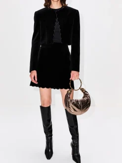 Scalloped Mini Skirt