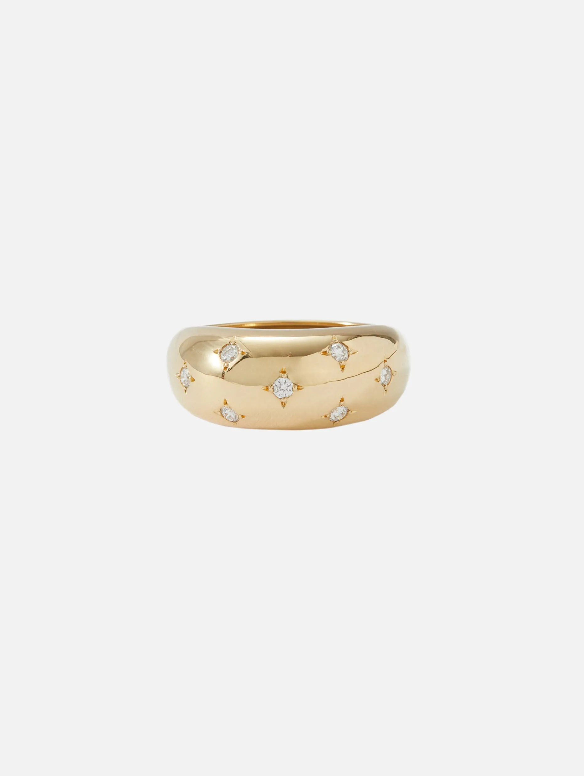 Scattered Star Set Diamonds Medium Aura Ring