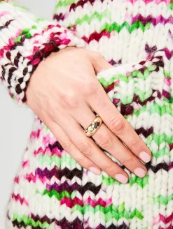 Scattered Star Set Diamonds Medium Aura Ring