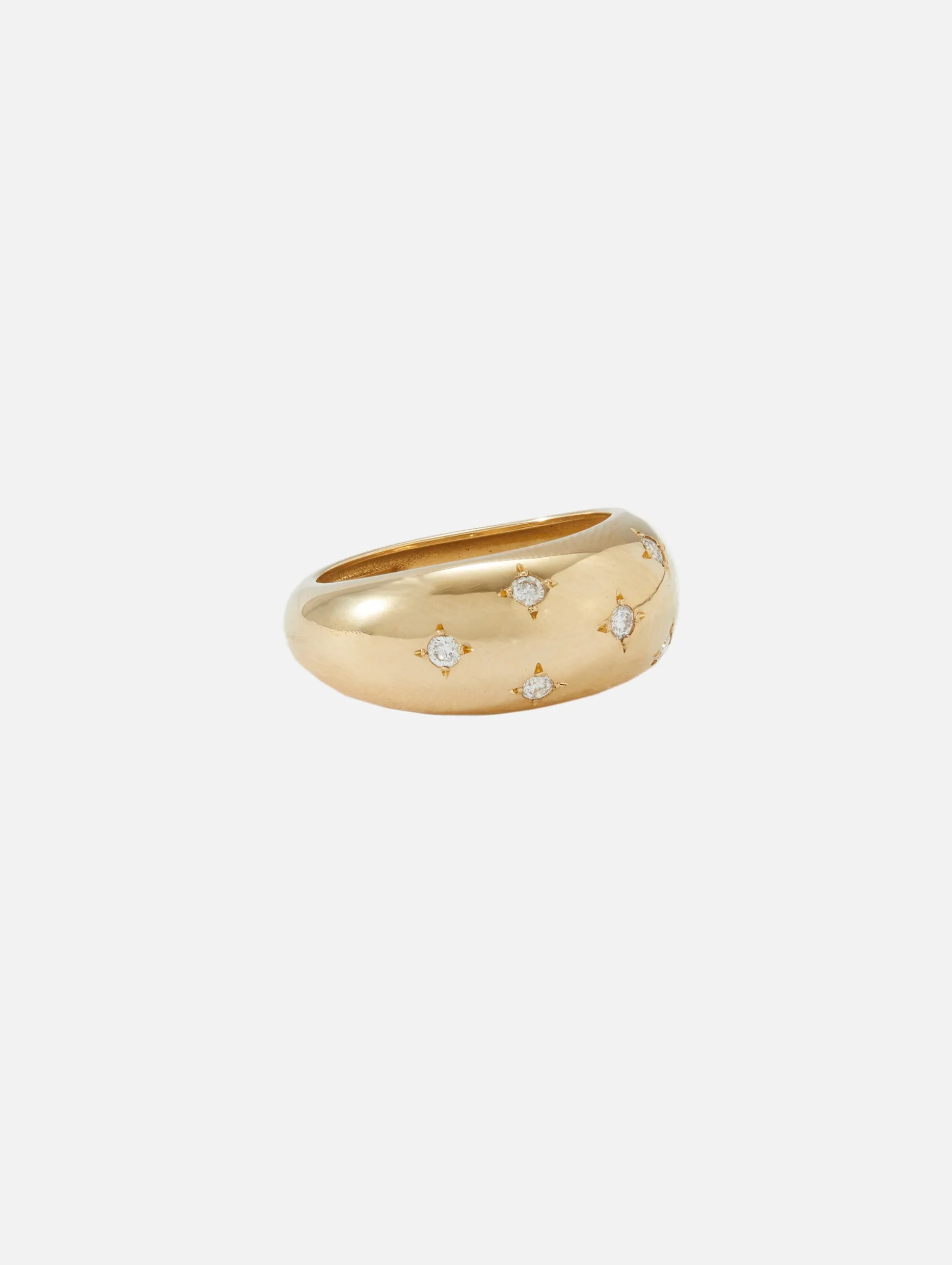 Scattered Star Set Diamonds Medium Aura Ring