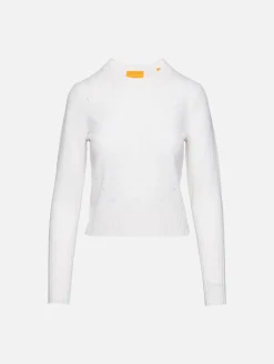 Shrunken Pointelle Sweater