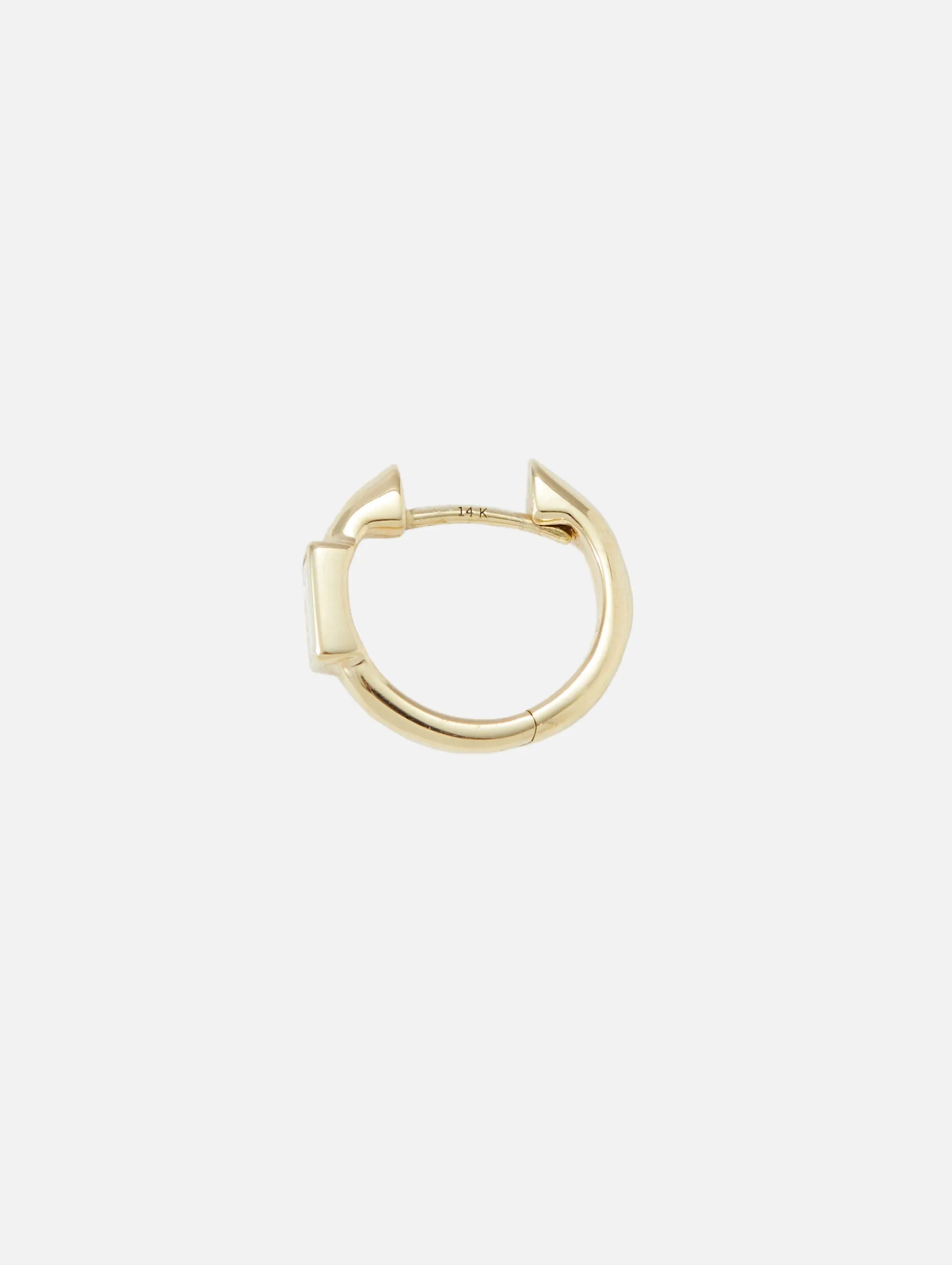 Single Classic Baguette Huggie Hoop