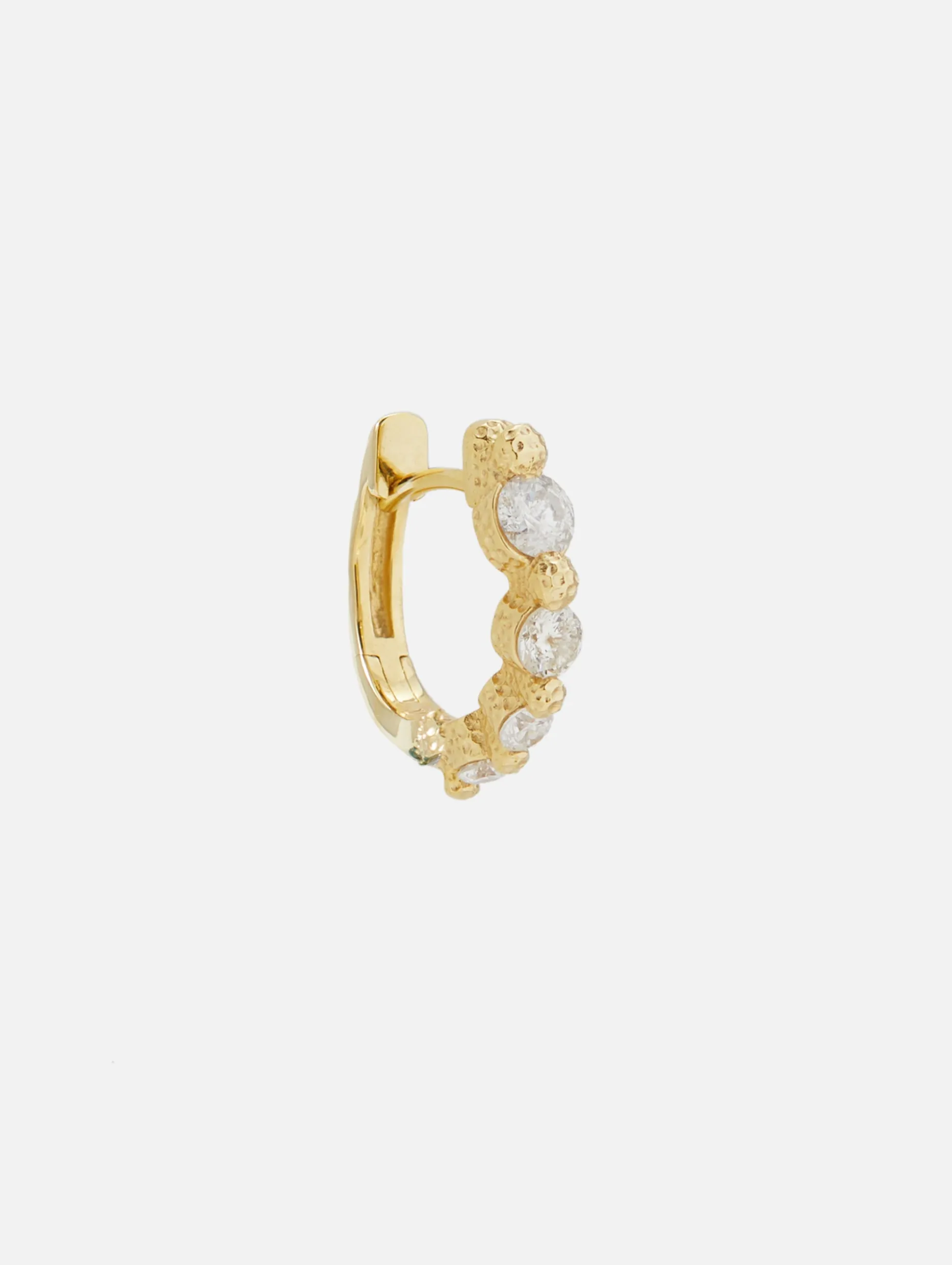 Single Timeless Small Graduated Diamond Hoop
