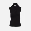 Sleeveless Knit Polo Shirt