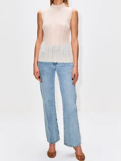 Sleeveless Mockneck Top
