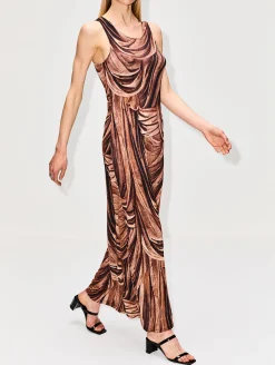 Sleeveless Patterned Dress