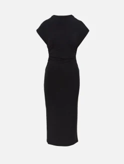 Slouchy Mock Neck Midi Dress