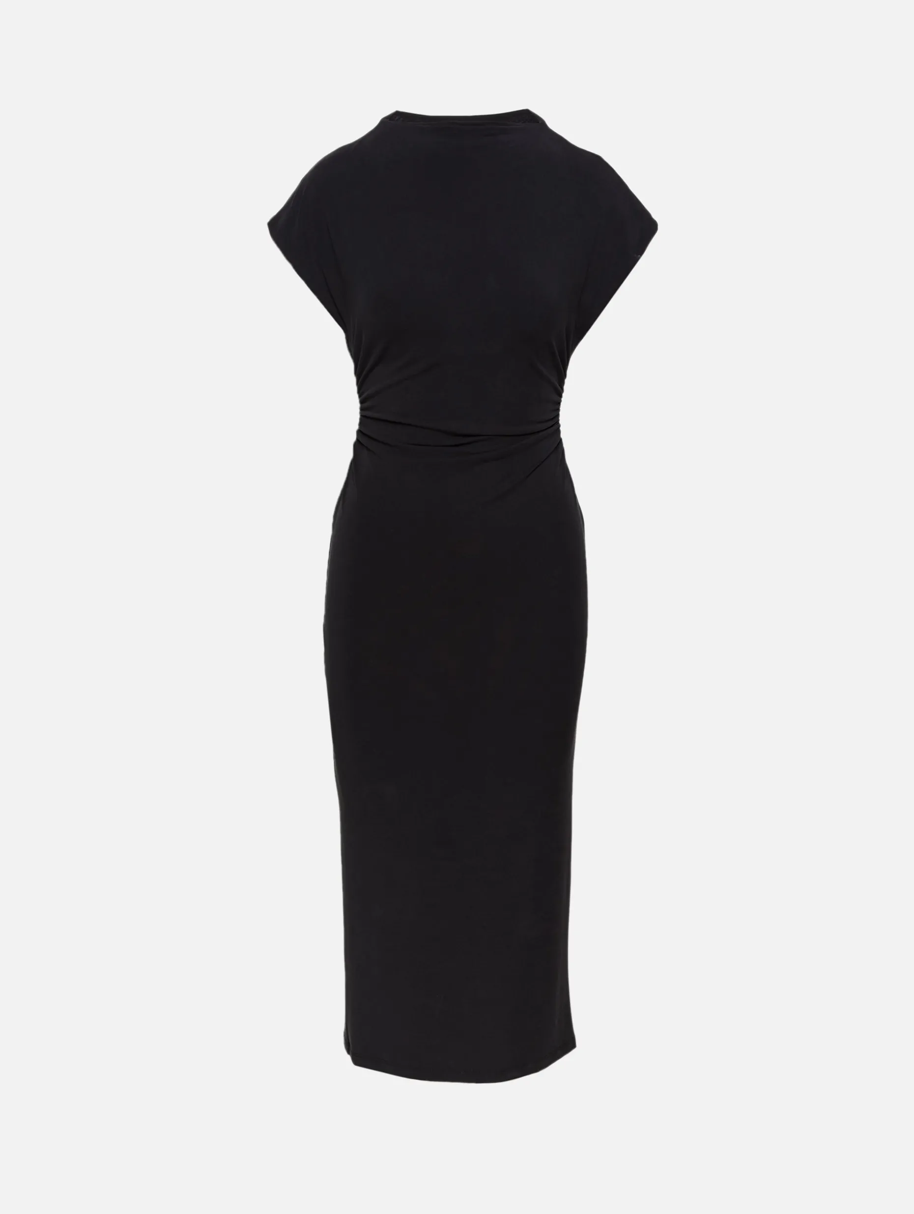Slouchy Mock Neck Midi Dress