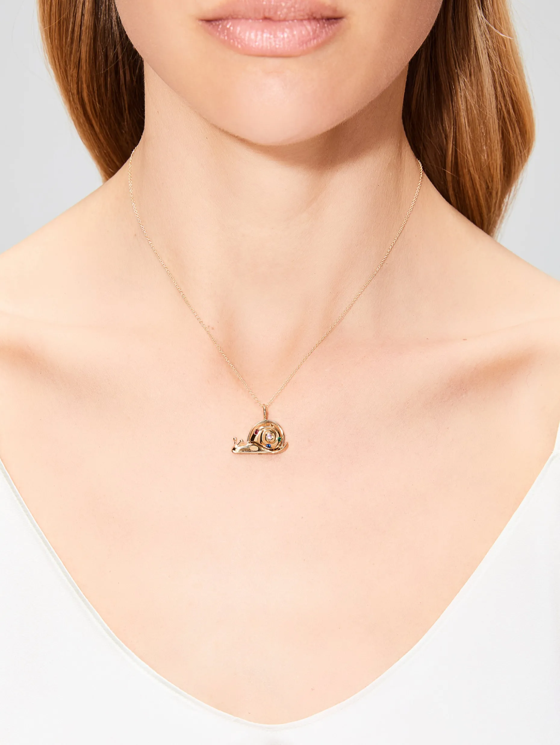 Small Gold Snail Pendant