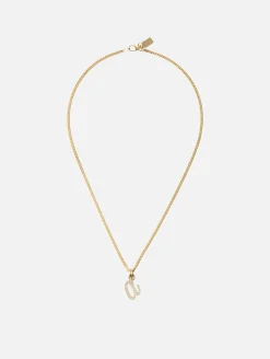 Small Single Initial La Firma Necklace