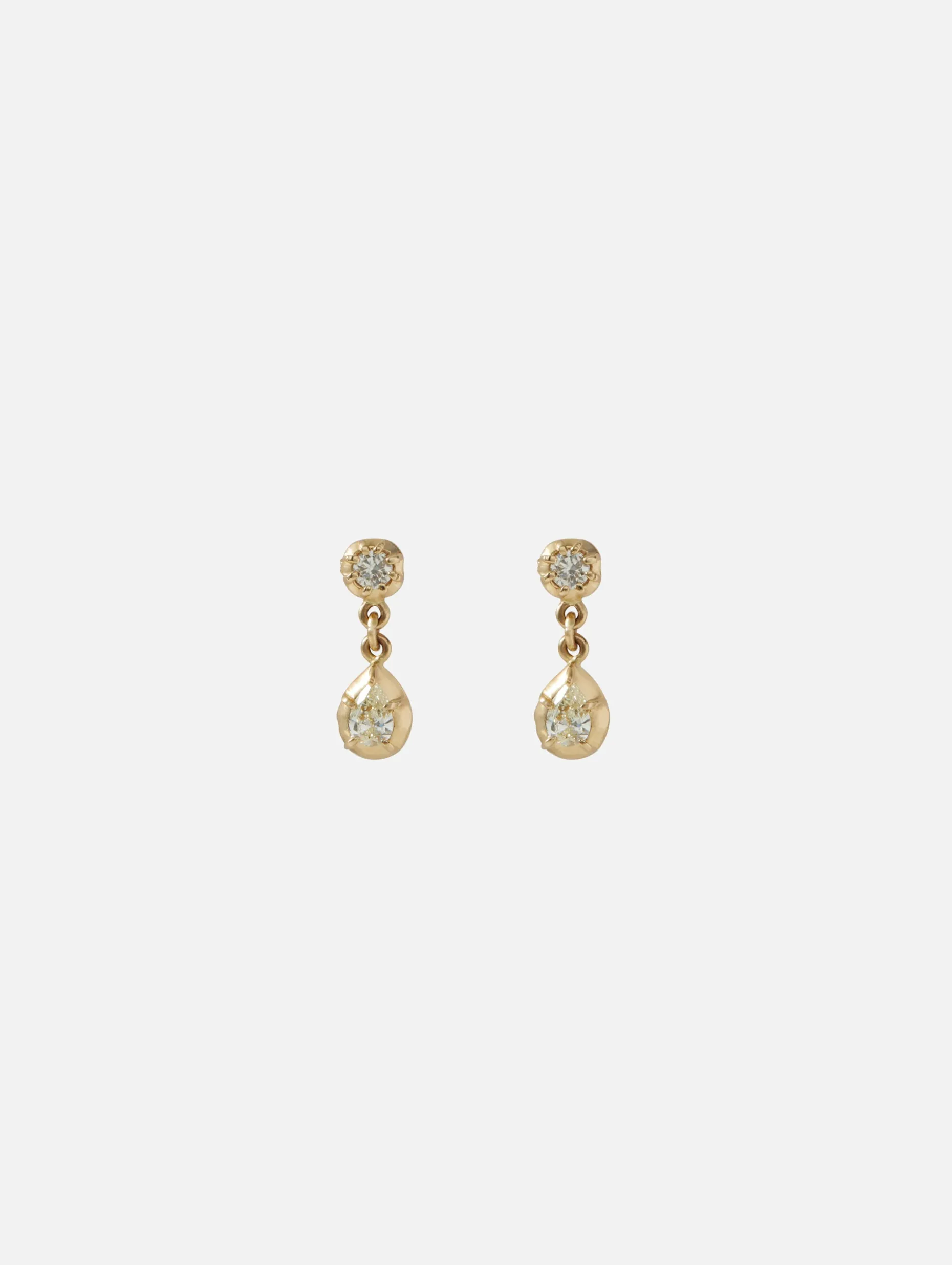 Sophie 1+1 Diamond Teardrop Stud