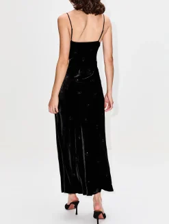 Spaghetti Velvet Slip Dress