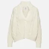 Split Neck Cable Sweater