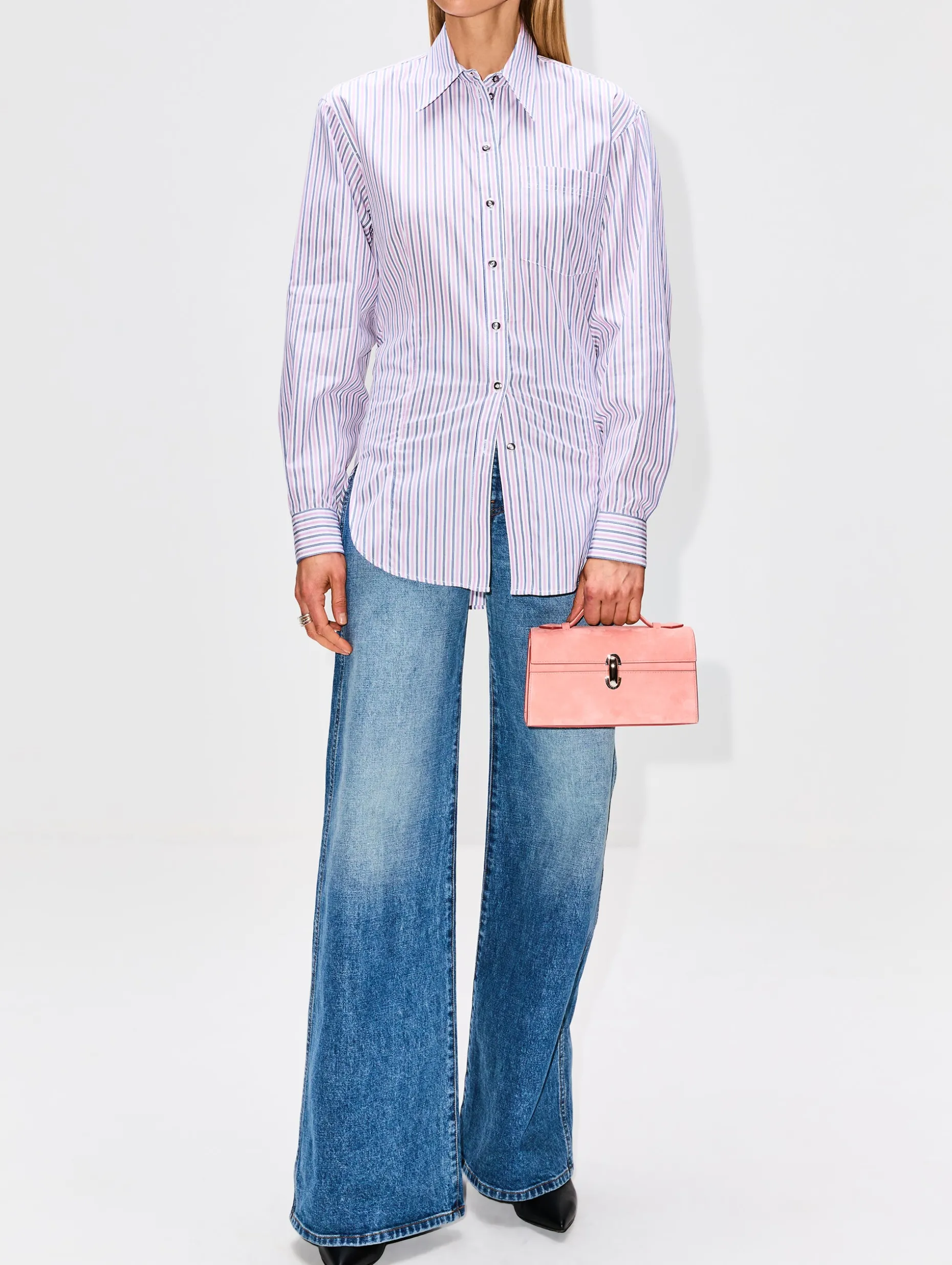 Stripe Button Up Top