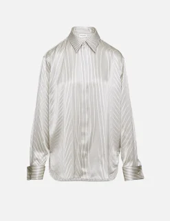 Stripe Silk Blouse