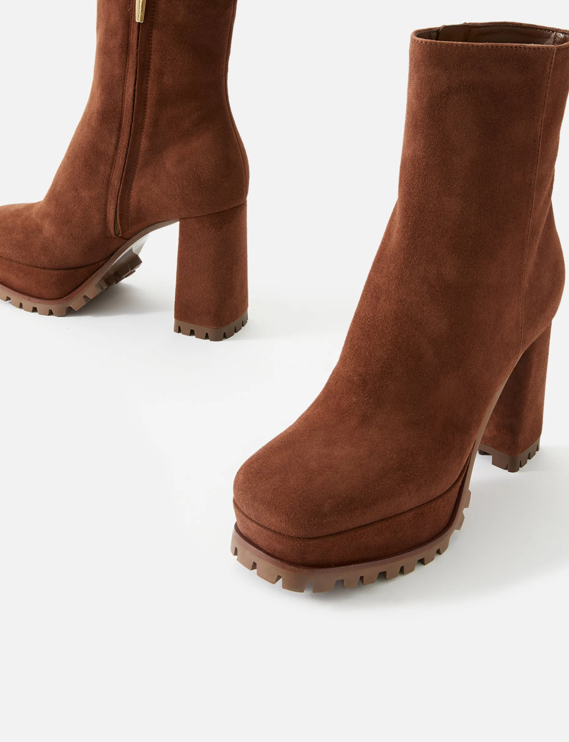 Suede Platform Boot 70mm