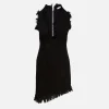 Textured Sleeveless Mini Dress