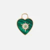 Trust Your Heart Tablet Pendant Malachite & Emerald