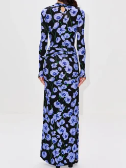 Twisted Neck Long Sleeve Gown