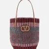 V Logo Signature Tote Bucket Bag