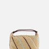 Wallace Striped Raffia Torchon Bag