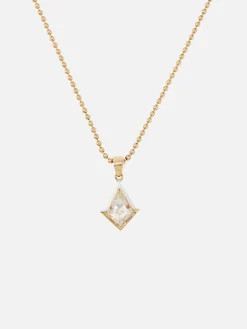 White Topaz and Diamond Twinkle Necklace